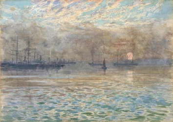 Wintermorgen, Wellington Hafen